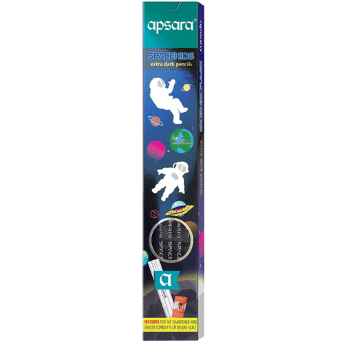 Apsara Spacekids Extra Dark Pencils (Pkt of 10 x 10 pencils)