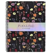 Pukka Bloom A4 Jotta NoteBook with Round Corners, Black Floral Cover [Unknown Binding]