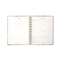 7mm Between the Lines Daily Planner (Retro glam), 150 pages, Wiro Hardbound, 17 x 21.5 cms, Schedule | Appointment | Journal | Notes | Menu of the day | Money & Exercise Tracker | Highlight of the day | 75 Days